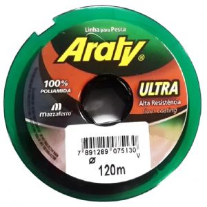 Linha De Pesca Monofilamento Araty Ultra Prateada Ø 0,50 mm